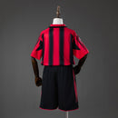 Conjunto Infantil AC Milan 04/05 Home Retro