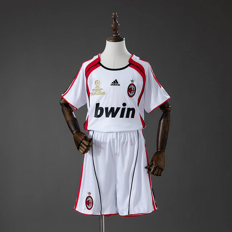 Conjunto Infantil AC Milan 06/07 Away Retro