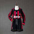 Conjunto Infantil AC Milan 06/07 Home Retro Long Sleeve