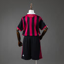 Conjunto Infantil AC Milan 09/10 Home Retro