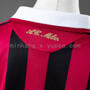 Conjunto Infantil AC Milan 09/10 Home Retro Long Sleeve