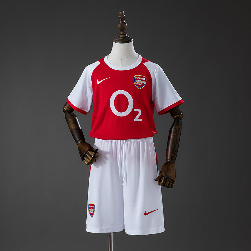 Conjunto Infantil Arsenal 02/04 Home Retro