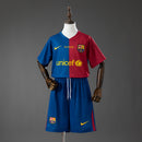 Conjunto Infantil Barcelona 08/09 Home Retro