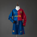 Conjunto Infantil Barcelona 08/09 Home Retro Long Sleeve