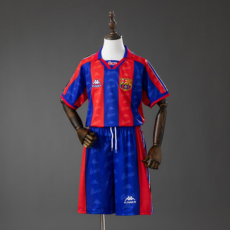 Conjunto Infantil Barcelona 96/97 Home Retro
