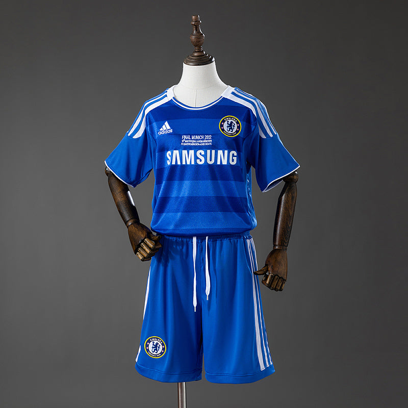 Conjunto Infantil Chelsea 11/12 Home (UEFA Champions League) Retro