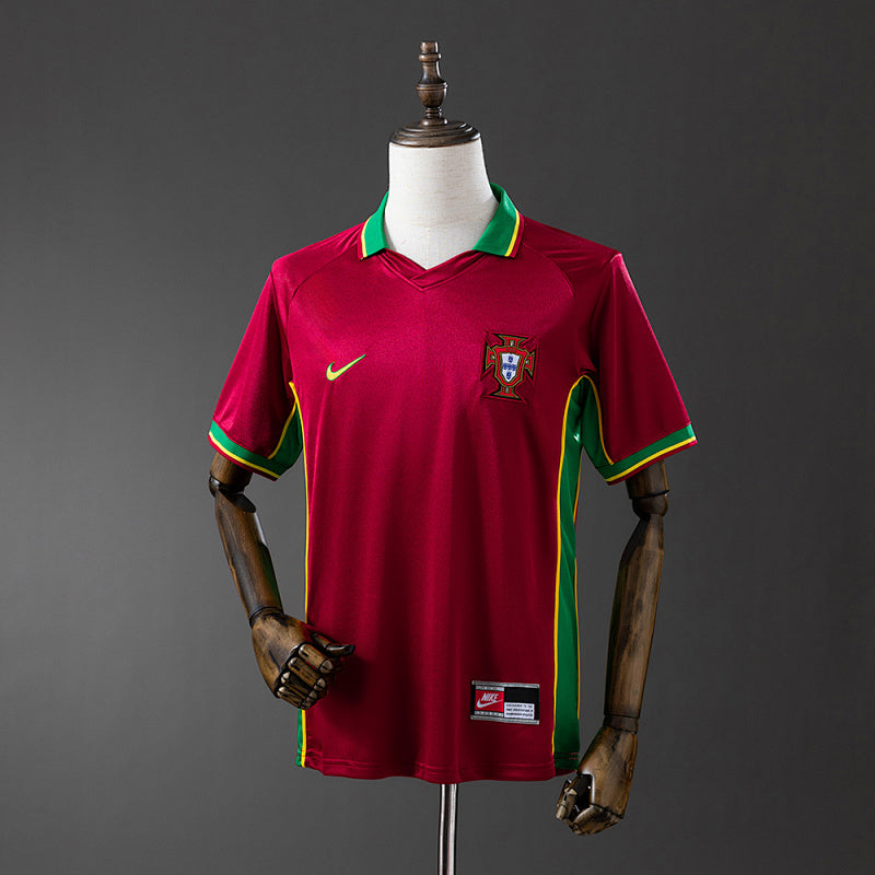 Portugal 1998 Home Retrô Manga Curta (Super Entrega)