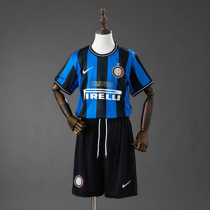Conjunto Infantil Inter Milan 09/10 Home (UEFA Champions League) Retro