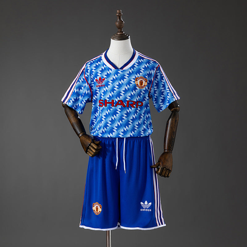 Conjunto Infantil M-U 90/92 Away Retro