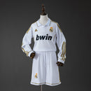 Conjunto Infantil Real Madrid 11/12 Home Retro Long Sleeve