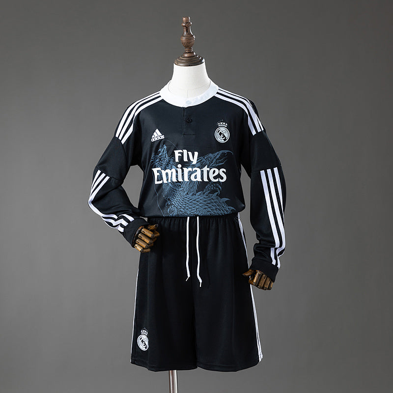 Conjunto Infantil Real Madrid 14/15 Third Away Retro Long Sleeve