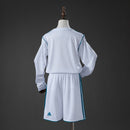 Conjunto Infantil Real Madrid 17/18 Home Retro Long Sleeve