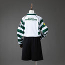 Conjunto Infantil Sporting CP 01/02 Home Retro Long Sleeve