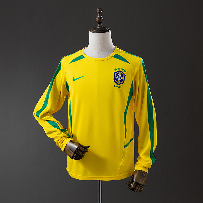 Brazil 2002 Home Manga Longa Retrô