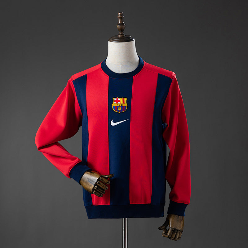 Barcelona Long Sleeve Sweatshirt - Red & Blue (Super Entrega)
