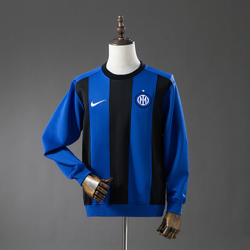 Inter Milan 25/26 Long Sleeve Sweatshirt - Dark Blue & Black (Super Entrega)