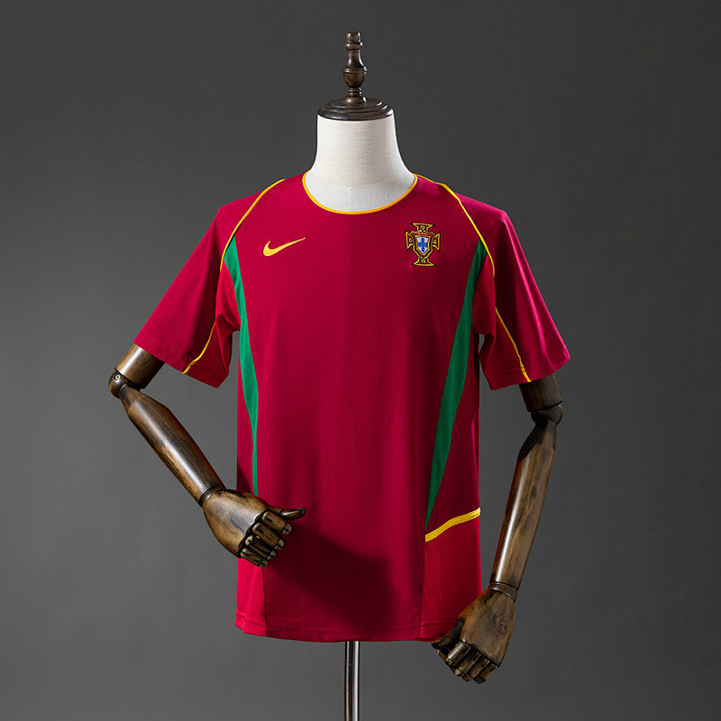 Portugal 2002 Home Retrô Manga Curta (Super Entrega)