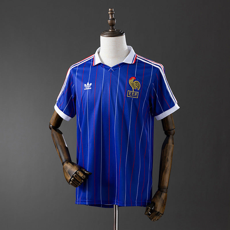 France 1982 Home Retrô Manga Curta (Super Entrega)