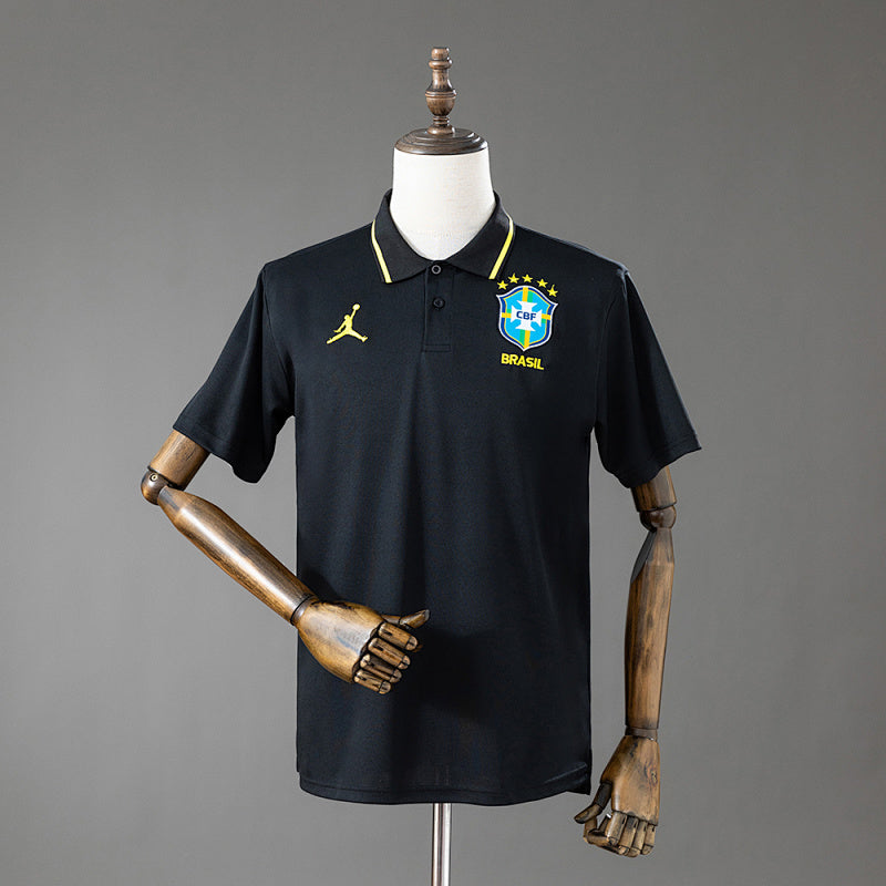 Brazil 2026 Polo Black (Super Entrega)